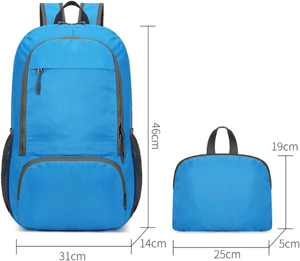 Outdoor Cycling Travel baby Bag for Gym Climbing Trekking (Blue) Foldable Backpack Lightweight Packable Hiking Daypack Large Capacity 