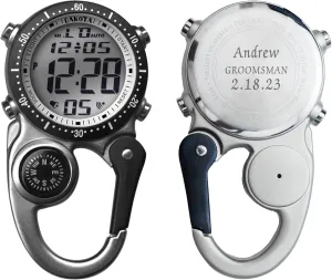 Outdoor Gear and Workwear for Men, Engraved automatically geothermally unbreakable offshore stifle Digital Clip Watch, Customized Groomsmen, Corporate and Father's Day Gifts Personalized 