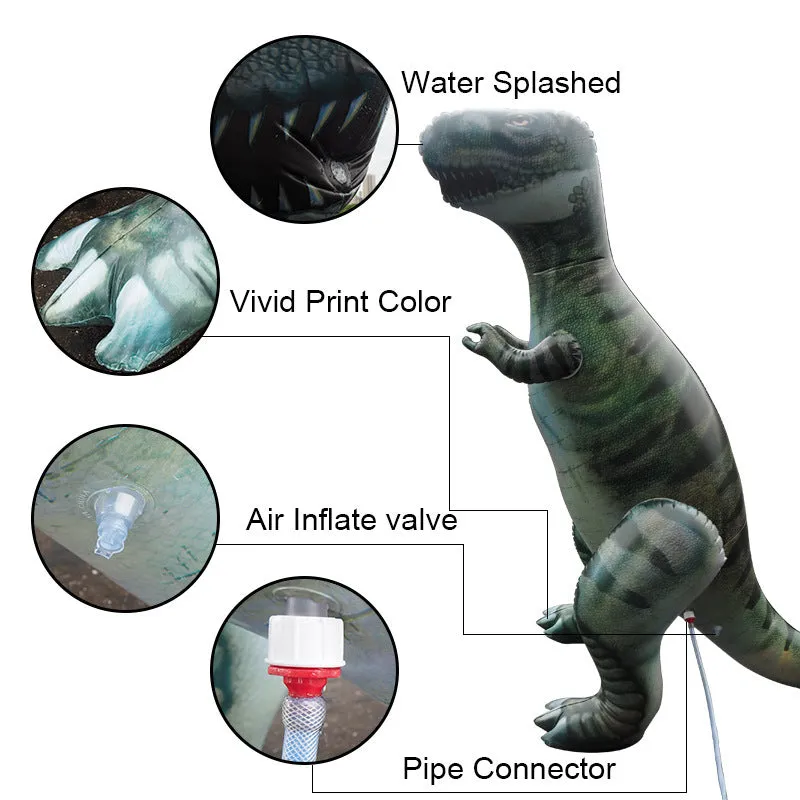 Outdoor Large Inflatable Dinosaur Water Sprinkler Toys for Kids