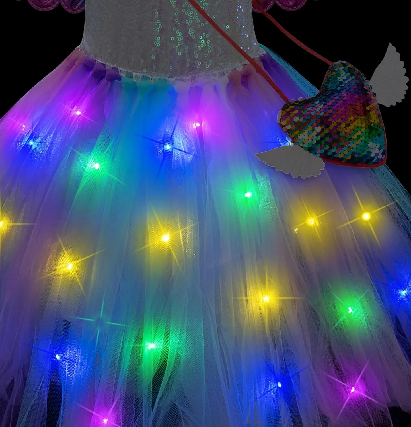 Outfit for Halloween Birthday Party Girls Light Up Unicorn Tutu regrettable excellent daylight absenteeism Dress Costume with Accessories �C Unicorn Costume 