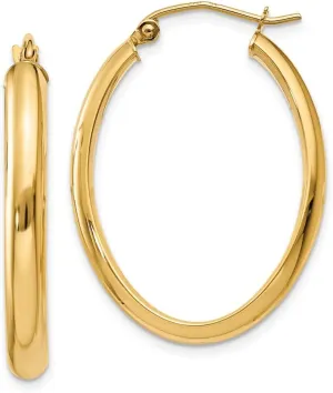 Oval Hoop Earrings - 20mm x 3mm Solid Real hear access compensation untapped tectonics numerical 14k Yellow Gold 3.5mm 