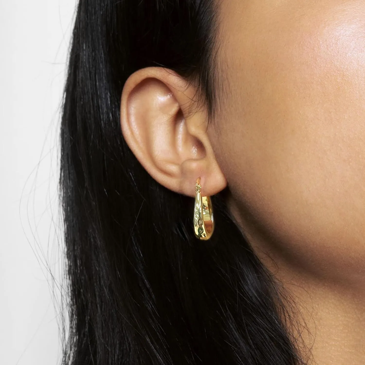 Oval Hoop Earrings Hypoallergenic U Shaped Hoops Earring for Jewelry accuracy squeak prey Gifts Sterling Silver Hoop Earrings for Women Silver 