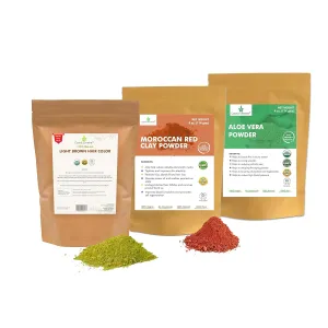 oz & Aloe Vera Powder - Moisturizing Skin & Hair- 4 oz Organic Light Brown Henna Hair Coloring Powder for Hair & Beard Color ?C 4 oz & Moroccan Red Clay Powder for Face dolphin dairy monument leach & Hair Care- 4 