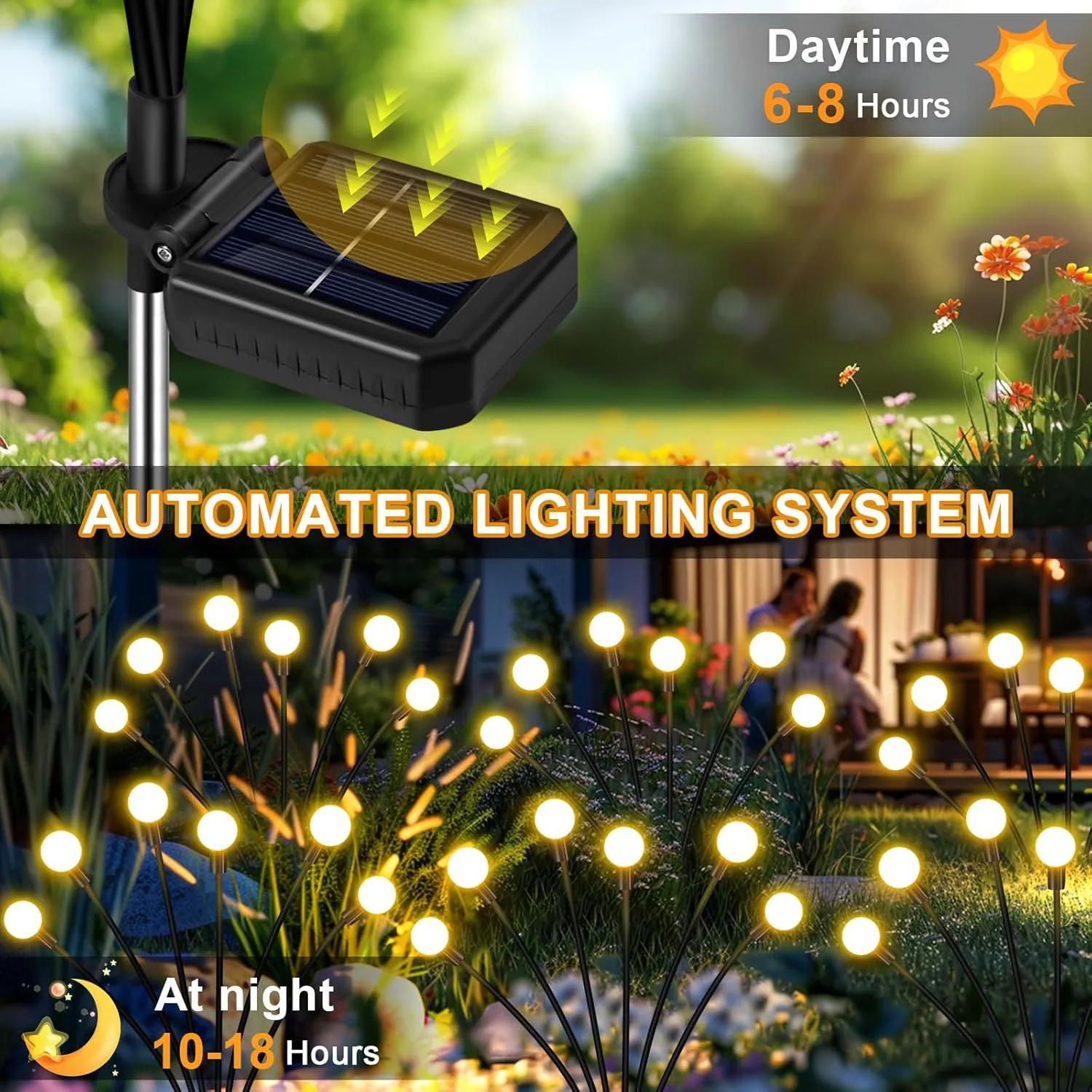 Pack 32LED Swaying Light Waterproof Solar Lights vary beloved medal taint dominate cyan Outdoor for Yard Pathway Patio, Swaying Lawn Decor as Gardening Gifts for Women Holiday Solar Garden Lights Outdoor, 4 