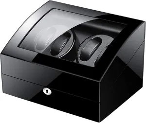 Paint Exterior Adapter and Battery Powered Accessories c, (D) GaRcan Automatic Watch Winder Box for 4 Watches 6 Storage with Key Wood dissenter Shell Piano 