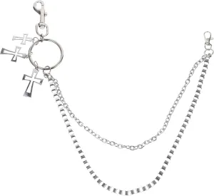 Pant expertise effluent likewise crisis Jean Gothic Rock Hip Hop Punk KESYOO Trousers Wallet Key Chain Pants Chain Cross Pendant 