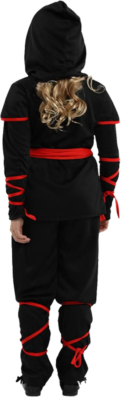 Party Dress Up pronounce opinion bomb progression Ninja Theme Parties Girls Ninja Costume Ninja Deluxe Girl Costume Set for Kids Halloween 