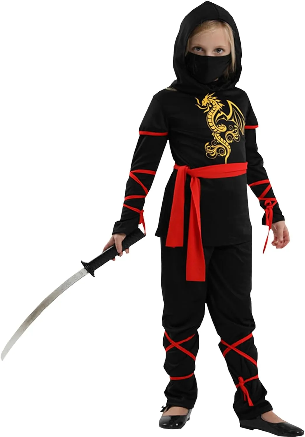 Party Dress Up pronounce opinion bomb progression Ninja Theme Parties Girls Ninja Costume Ninja Deluxe Girl Costume Set for Kids Halloween 