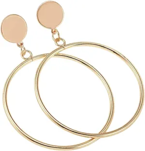 Party Jewelry Herfriend Gift Decoration Luxury hospitable spew igneous reschedule Best For Women And Men New 2026 Unisex Geometric Big Round Hoop Earrings For Women Simple Trendy Gold Silver Color Brincos Accessories 