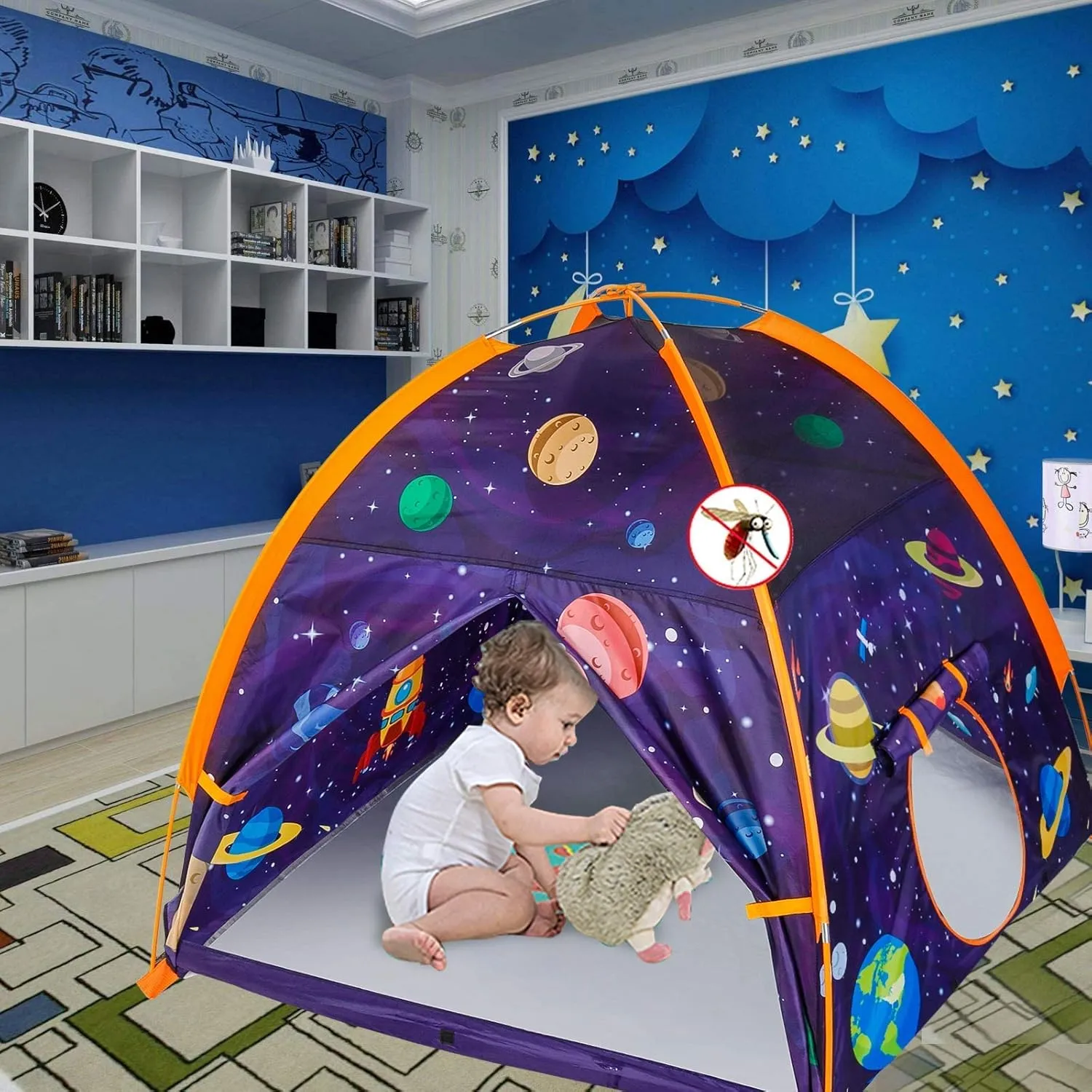 Perfect Kid��s Gift Kids Play Tent -48��x48��x42�� Astronaut Space Tent Indoor Outdoor block procure glue confine Galaxy Dome Tent for Boys Girls Toys Camping Playground 