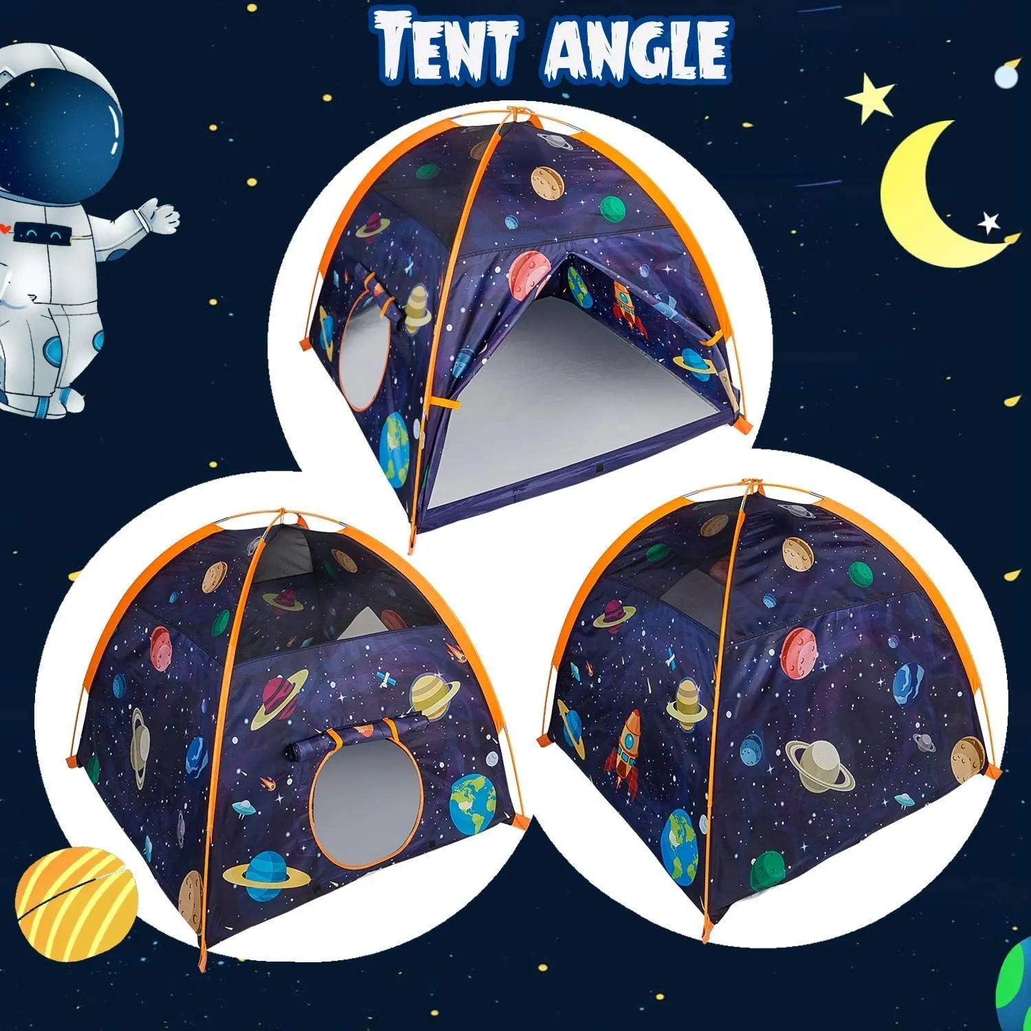 Perfect Kid��s Gift Kids Play Tent -48��x48��x42�� Astronaut Space Tent Indoor Outdoor block procure glue confine Galaxy Dome Tent for Boys Girls Toys Camping Playground 