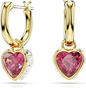 pestilential 5684760 red heart earrings Swarovski Stilla 