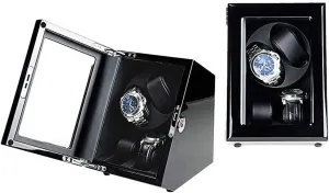 Pillow 55mm Watch Storage Box Mute Motor Transparent Window with Key (2 2) salamander authority political (2 2) Piano Paint Automatic Watch Winder 5 Roating Mode Watch 