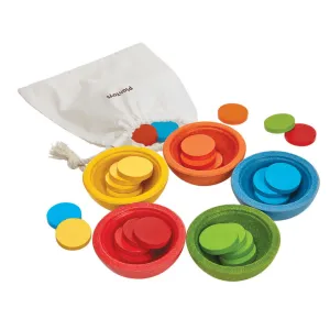 Plan Toys Wooden Sort & Count Cup Set
