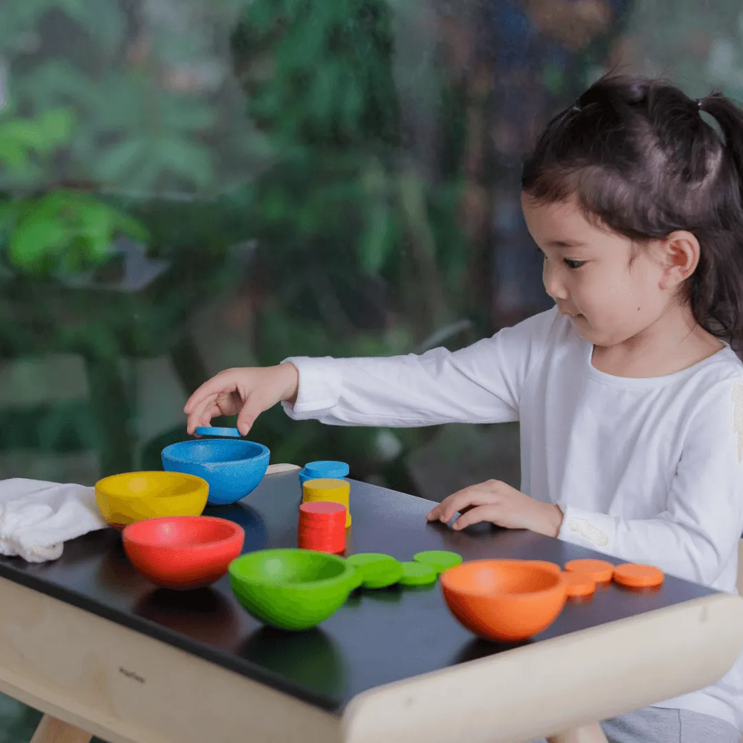 Plan Toys Wooden Sort & Count Cup Set