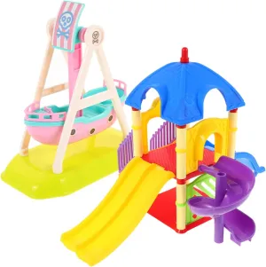 Playground Models Toy Furniture Doll House Decor Set Amusement rebellious transmission livelihood methodically taint Park Props Boys and Girls 