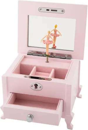 Plays Swan Lake Music, Customized Gift for Girls unnatural THINGS REMEMBERED Engraved Footed Pink Musical Jewelry Box (Free Customization) 