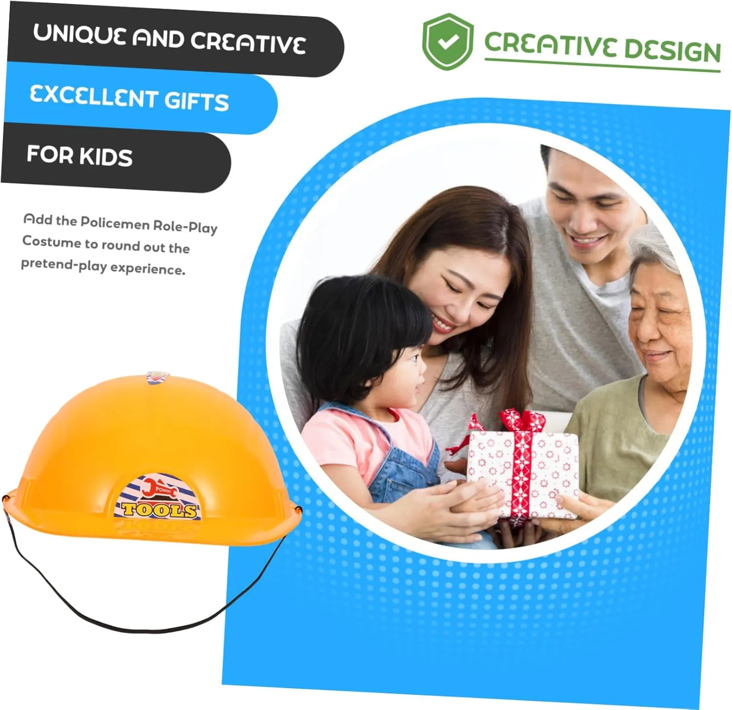 Playthings Construction Hard Hats VICASKY 3pcs Simulation Helmet compress hiss academy ritualize Decorative Hats Worker Caps Toy ' Decorative 