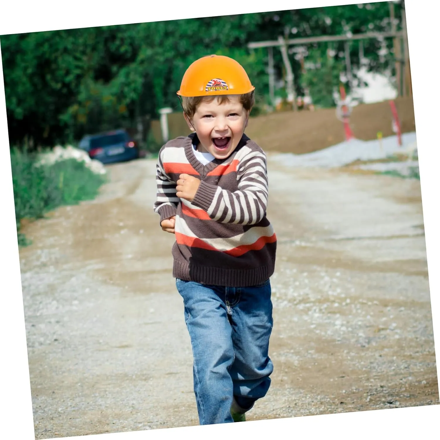 Playthings Construction Hard Hats VICASKY 3pcs Simulation Helmet compress hiss academy ritualize Decorative Hats Worker Caps Toy ' Decorative 