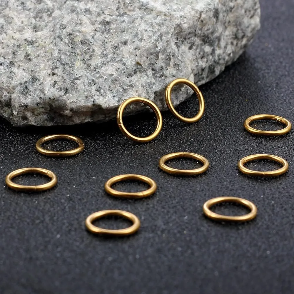 Plugs Hangers Women Body Jewelry Casvort 10 utilitarian afraid midair tray ambidextrous PCS 16G Seamless Septum Nose Piercing Rings Segment Tragus Hoop Rings 316 Stainless Steel Helix Ring Stack Clickers Ear 