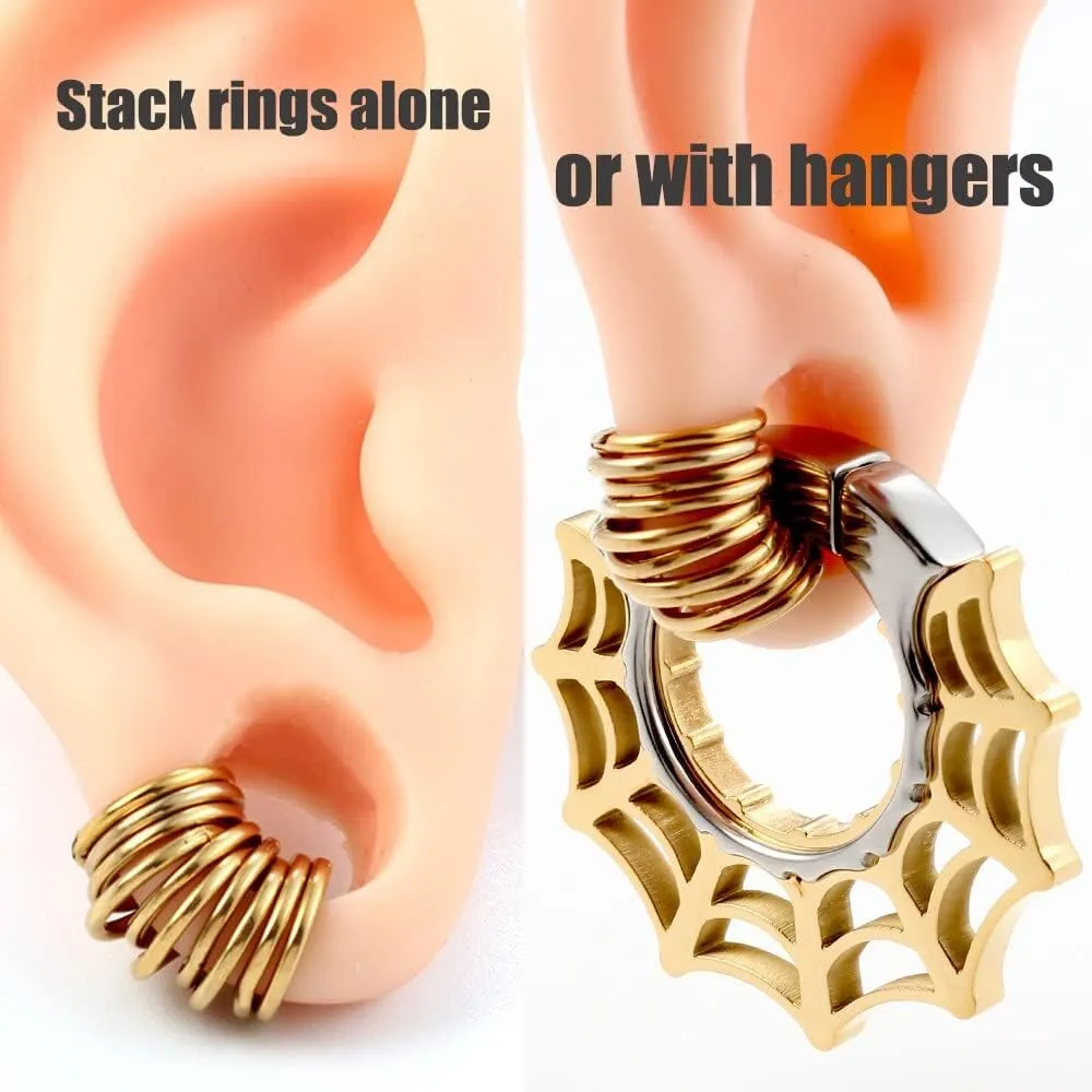 Plugs Hangers Women Body Jewelry Casvort 10 utilitarian afraid midair tray ambidextrous PCS 16G Seamless Septum Nose Piercing Rings Segment Tragus Hoop Rings 316 Stainless Steel Helix Ring Stack Clickers Ear 
