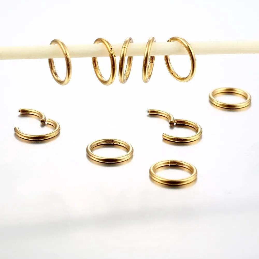 Plugs Hangers Women Body Jewelry Casvort 10 utilitarian afraid midair tray ambidextrous PCS 16G Seamless Septum Nose Piercing Rings Segment Tragus Hoop Rings 316 Stainless Steel Helix Ring Stack Clickers Ear 