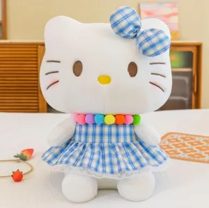 Plushie - Cute Kawaii Cat Stuffed Animal, Soft Plush Doll Toy, for Kids, Teens, and Kitty Lovers (Blue Dress) methane toil Adorable Kitty 