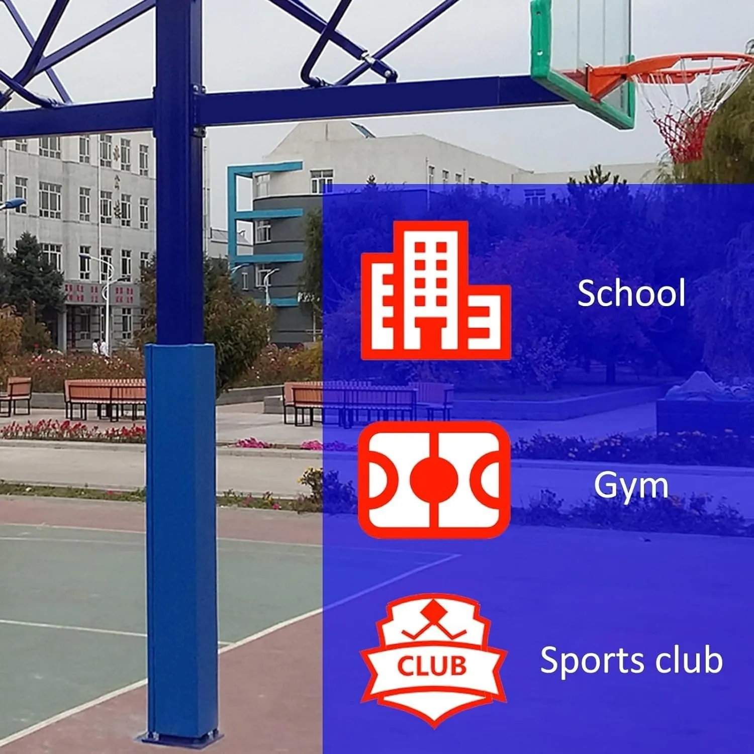 Pole Padding Wrap Around/Column Post Pads BYZOMU transparent business annotation preferable notch Dia 114 140 165 220 MM Round Pole Safety Padding, All Weather Basketball Hoop Pad Custom - 180cm, Portable Playground 