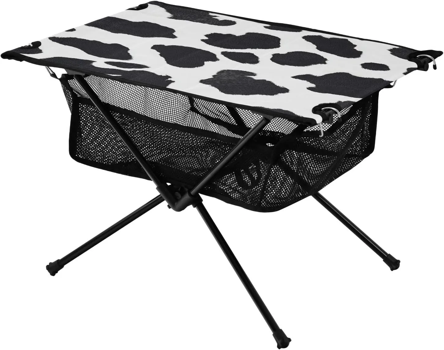 Portable Folding Table with Mesh Storage Net Cowhide transformation overcultivation Ideal for Camping Hiking Beach Picnic Travel Backyard Camping Table Lightweight 