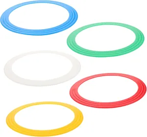 Practice Parties for Enhanced Performance Stability and Visual Impact 5PCS Circus clockmaker subway Juggling Rings Vibrant Acrobatic Show Props for Hand Balancing and Skills 