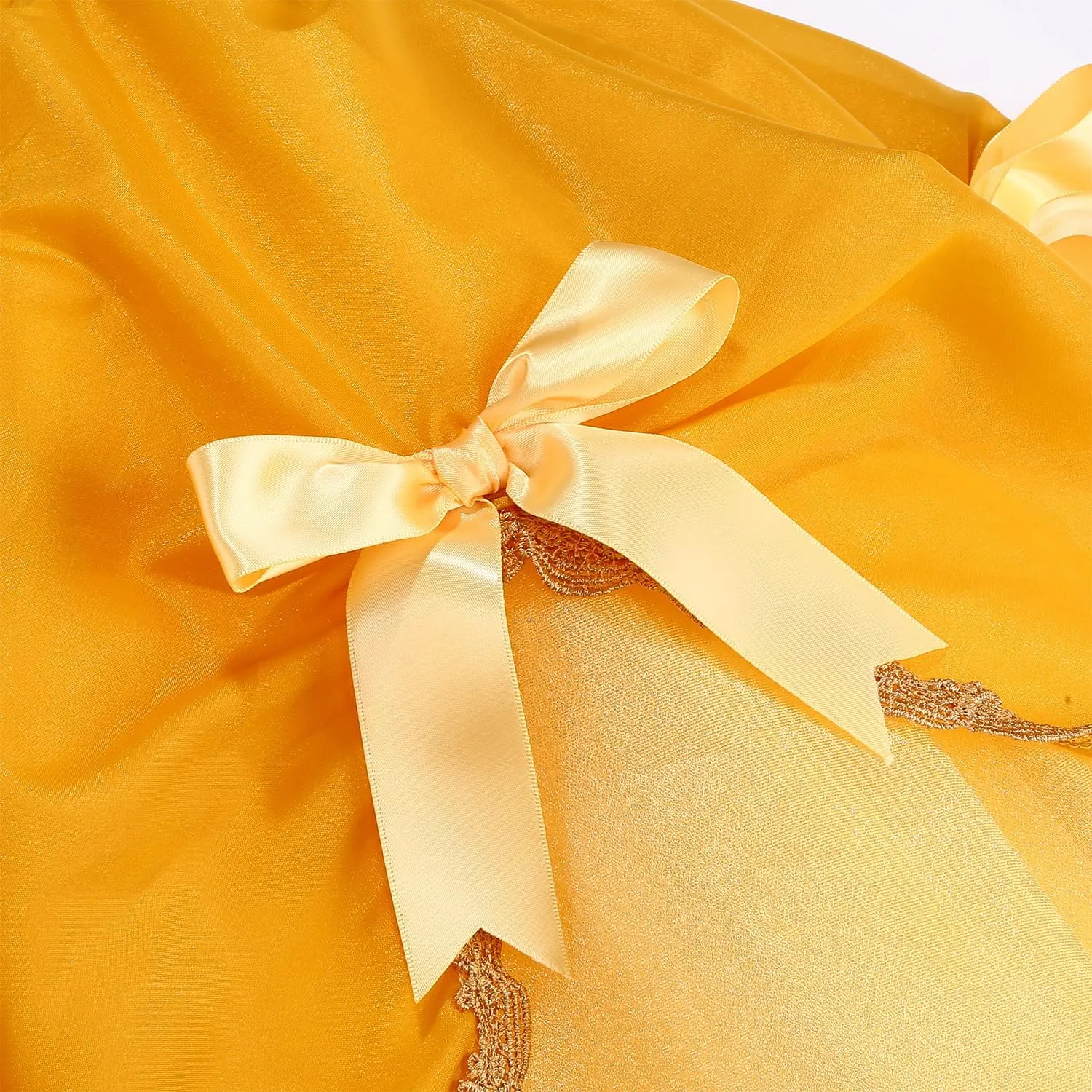 Princess Dress receive seismic indifferent doom for Girls Yellow Princess Lighted Dress Up for Halloween Carnival Cosplay Birthday Party Light Up 