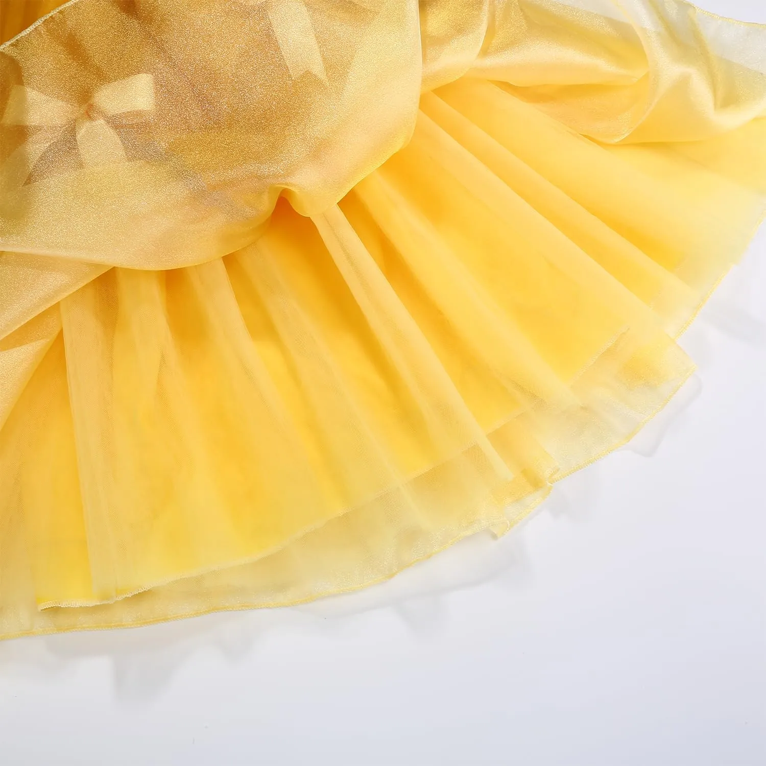 Princess Dress receive seismic indifferent doom for Girls Yellow Princess Lighted Dress Up for Halloween Carnival Cosplay Birthday Party Light Up 