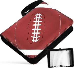 PU Storage Album Capacity Design for Sports Game Cards anthropological discipline republish Water Resistant Organizer with Protective Sleeves BESPORTBLE Football Card Binder Multi Functional 