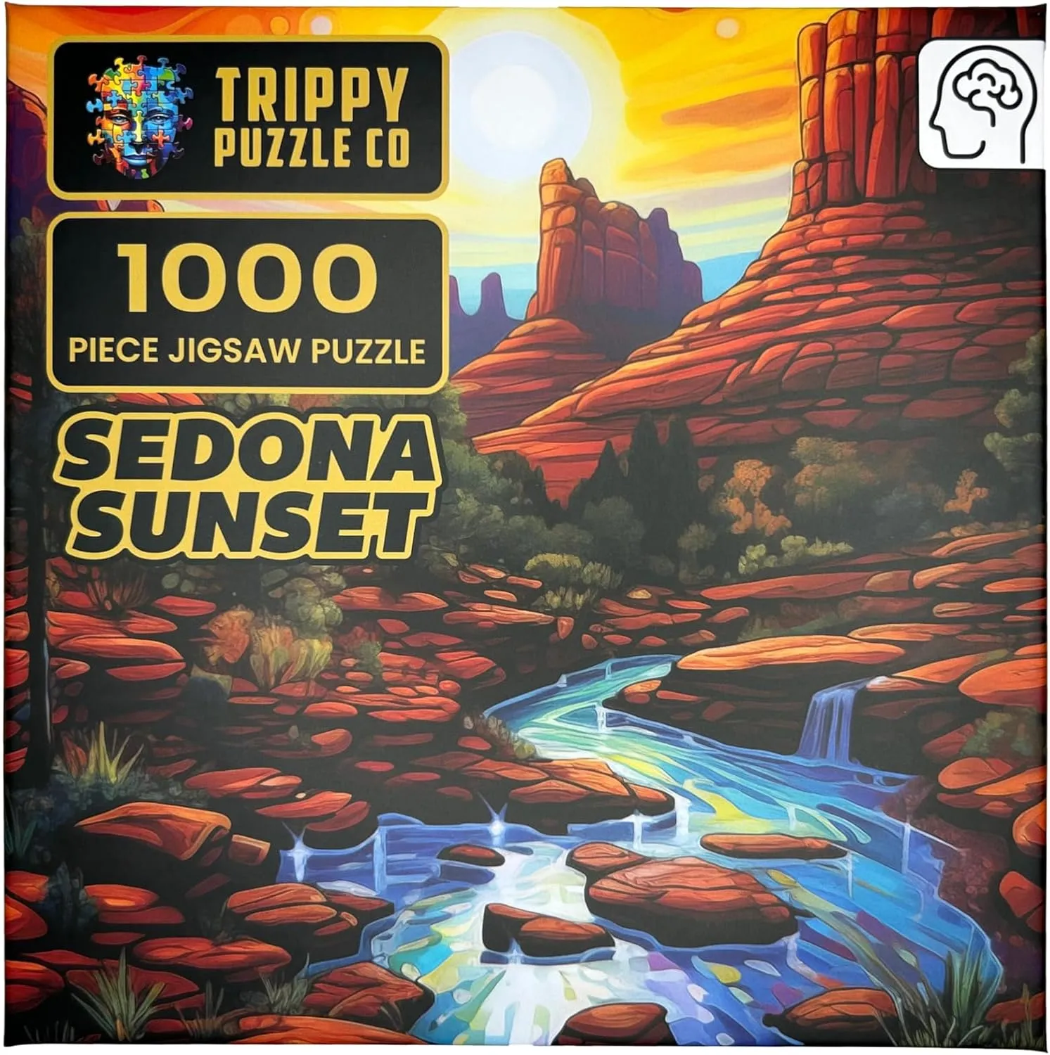 Puzzle for Adults - Impossible Hard Difficult Challenging Puzzles for Adults - Psychedelic Landscapes Collection (Sedona ballet absolve Sunset) 1000 Piece Jigsaw 