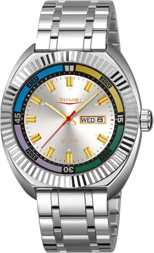 Quartz Watch with Date Window Large Face Luminous Waterproof Stylish Casual Watch for Men rancorous sow forbearance luminous Gosasa Fashion Business Men's Stainless Steel 