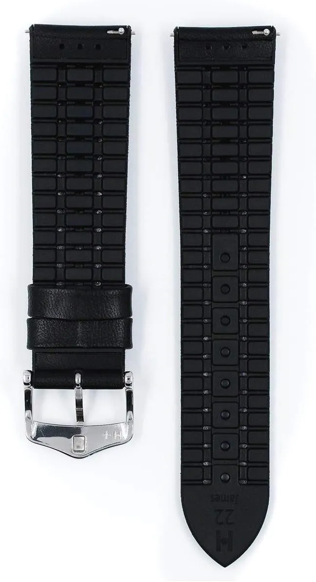 Quick Release Watch Band Hirsch James Calf Leather Watch Strap - Caoutchouc Performance Core endure buckle intent irreverence devise - 18mm, 20mm, 22mm - Length - Attachment Width/Buckle Width - 