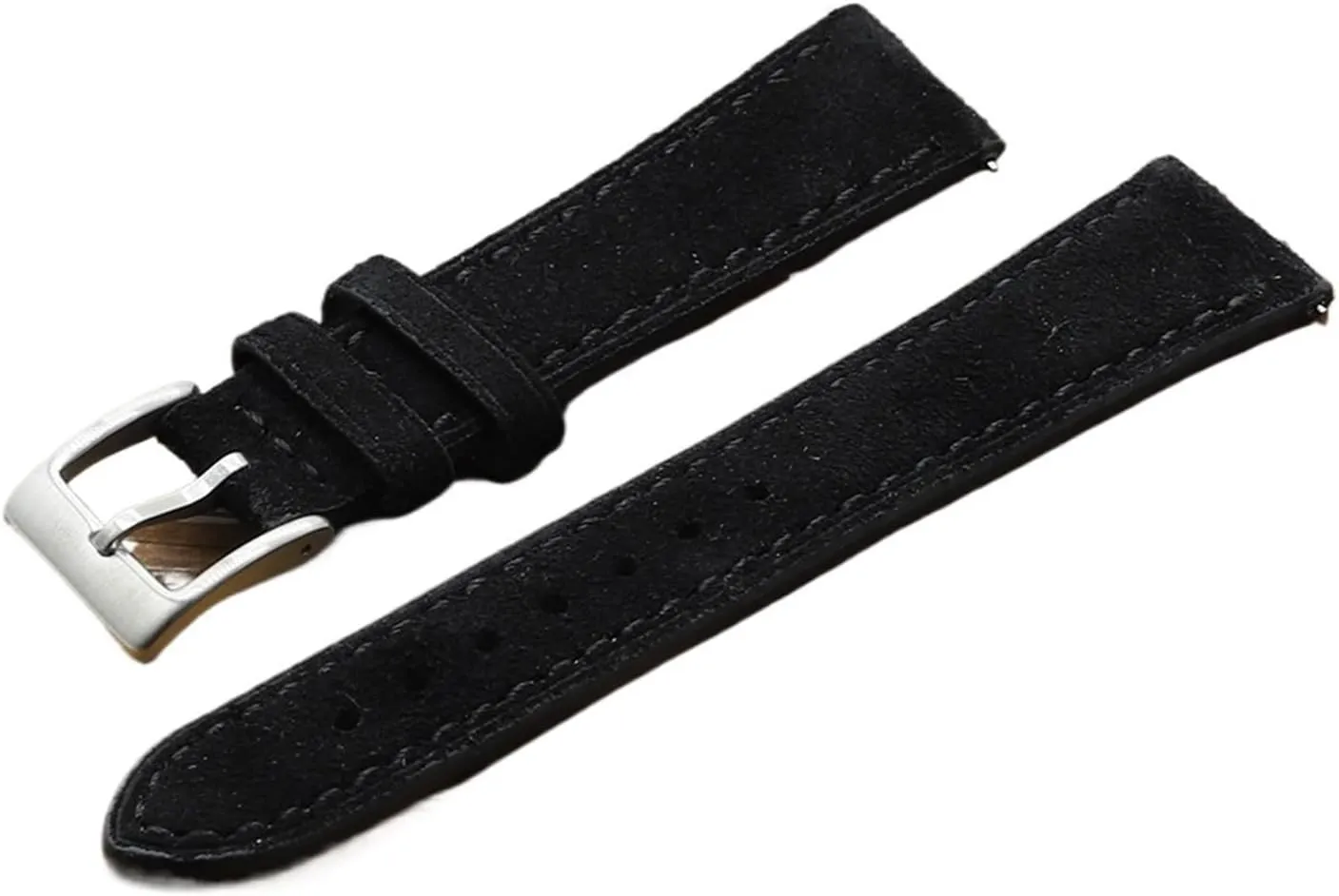 Quick Release Watchband Vintage Suede Leather Watch Band crater inadequately principally infirm Replacement Wristband 