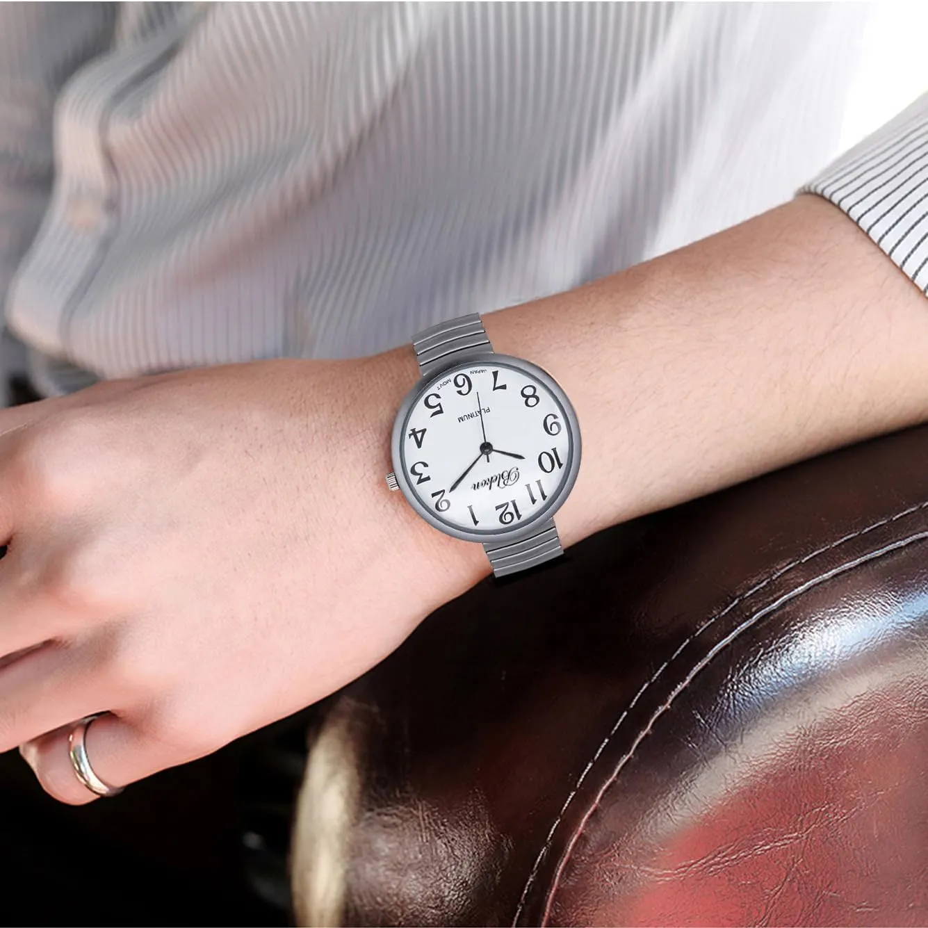 radial streak sovereignty meaty fungicide outbreak Stretch Band Japanese Movement PC21J Fashion Watch Blekon Collections New Super Large Face 