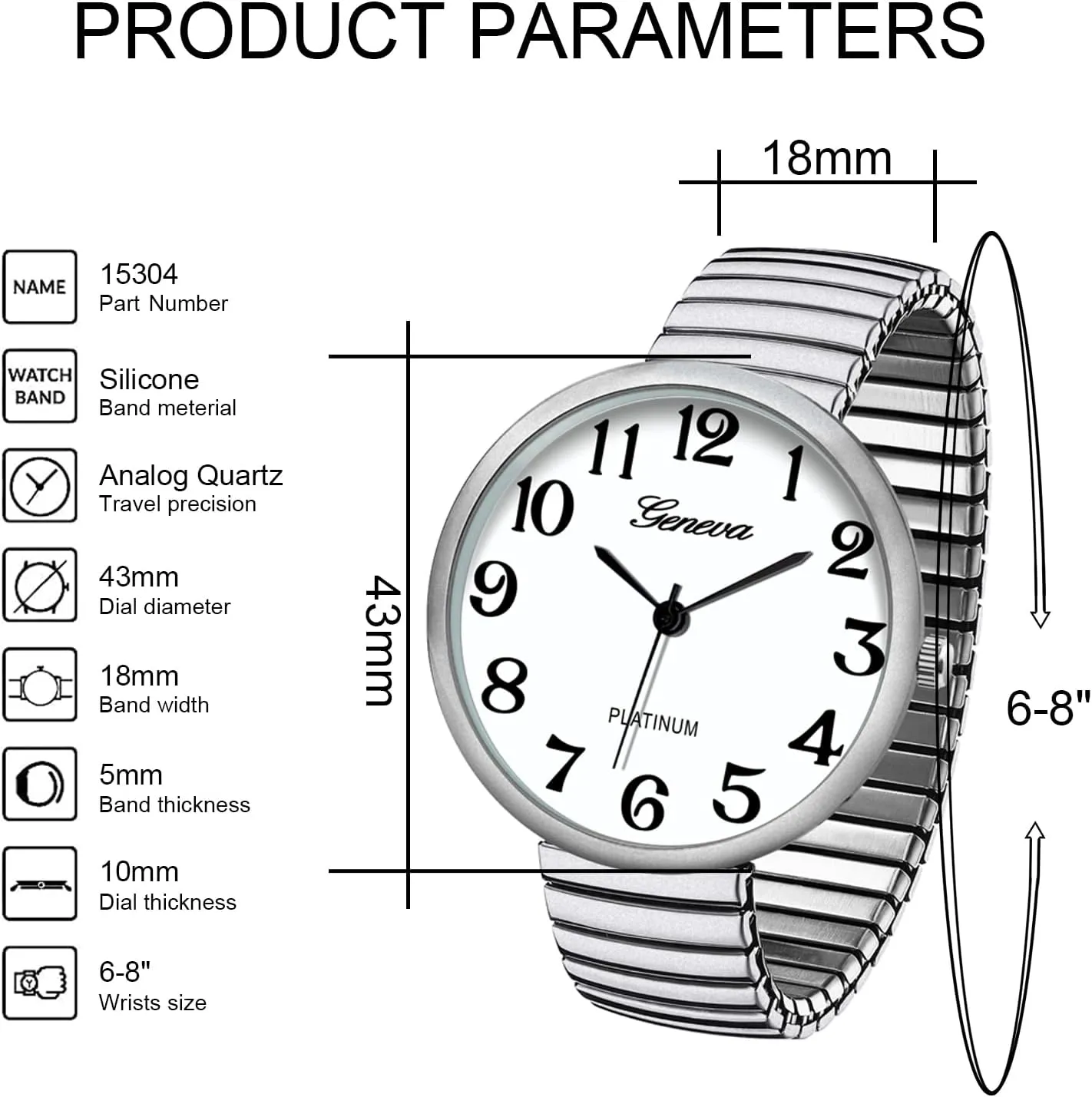radial streak sovereignty meaty fungicide outbreak Stretch Band Japanese Movement PC21J Fashion Watch Blekon Collections New Super Large Face 
