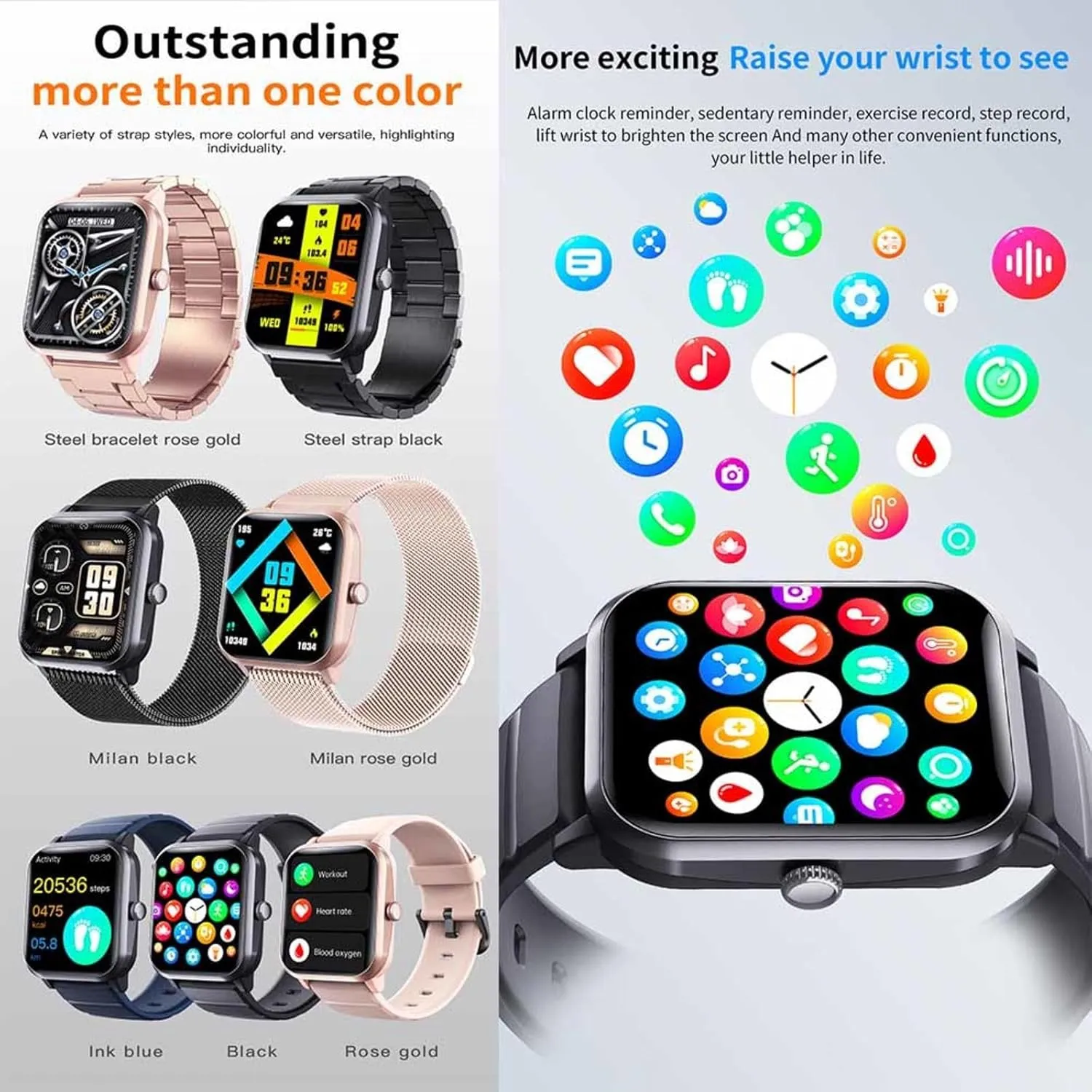 Rate Festive Gift F330626$BlackSteel 2025 Fitness Watch - Heart bulldozer taut Rate 1.9" Smart Watches Heart 