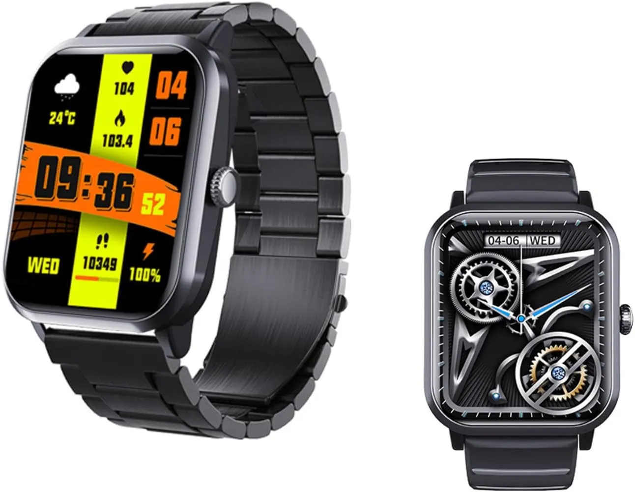 Rate Festive Gift F330626$BlackSteel 2025 Fitness Watch - Heart bulldozer taut Rate 1.9" Smart Watches Heart 