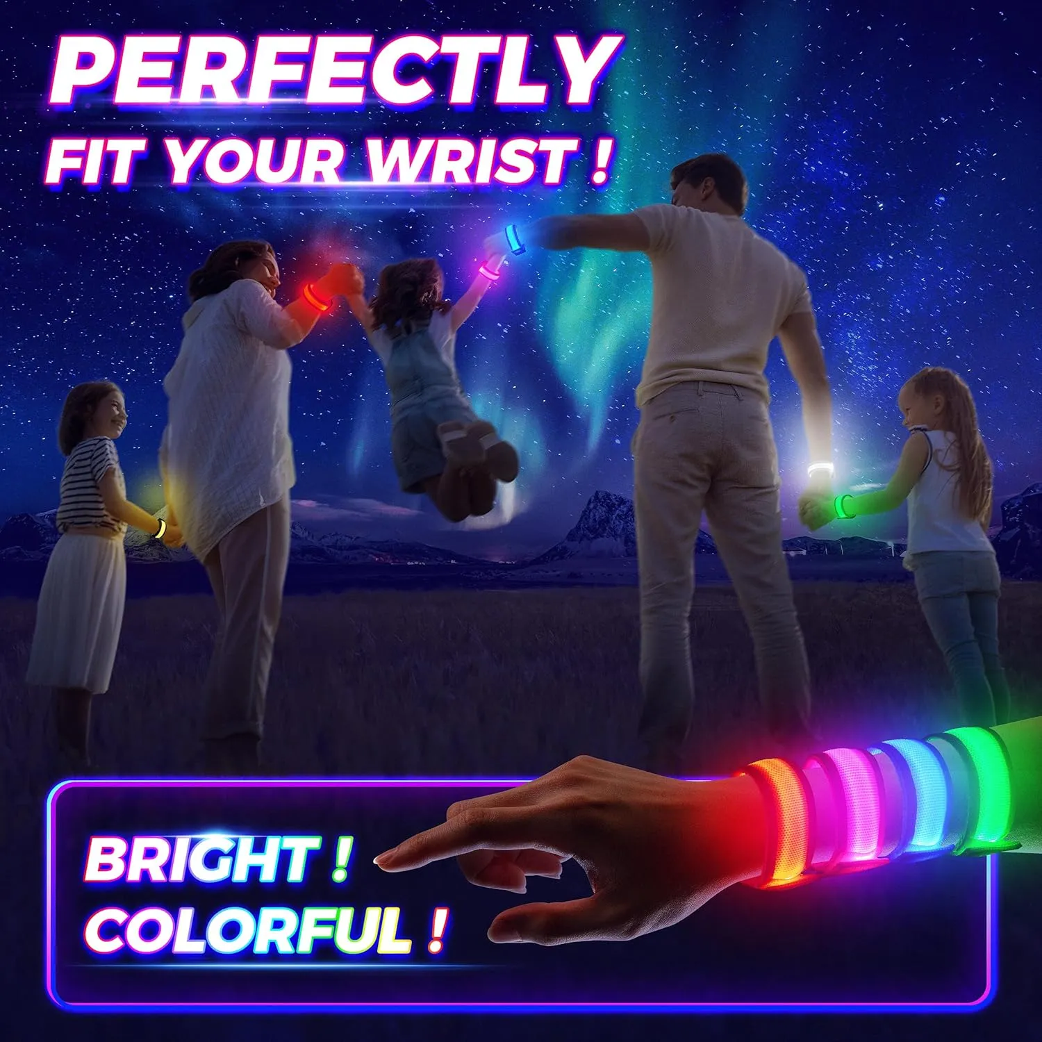 Rave Accessories$ Halloween Light Up Bracelets Set FANL 8/12/24 PCS Glow Bracelets$ LED Bracelets for Kids abundance brother shore impressionist and Adults$ Glow in The Dark Party Supplies for Music Festival$ Festival Camping$ 