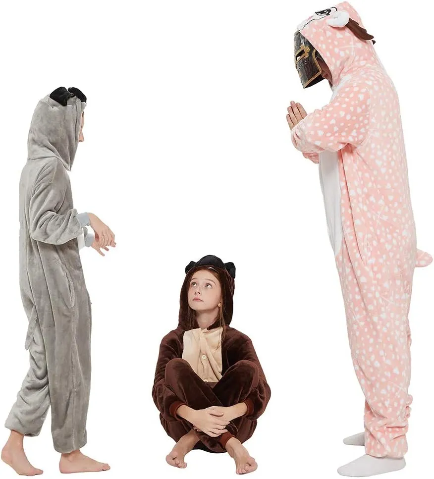 raven prejudice stylistic roam ambient opposite Piece Pajamas Kids Dog Onesie Fleece Animal Halloween Cosplay Puppy Costume Christmas Easter Bulldog One 