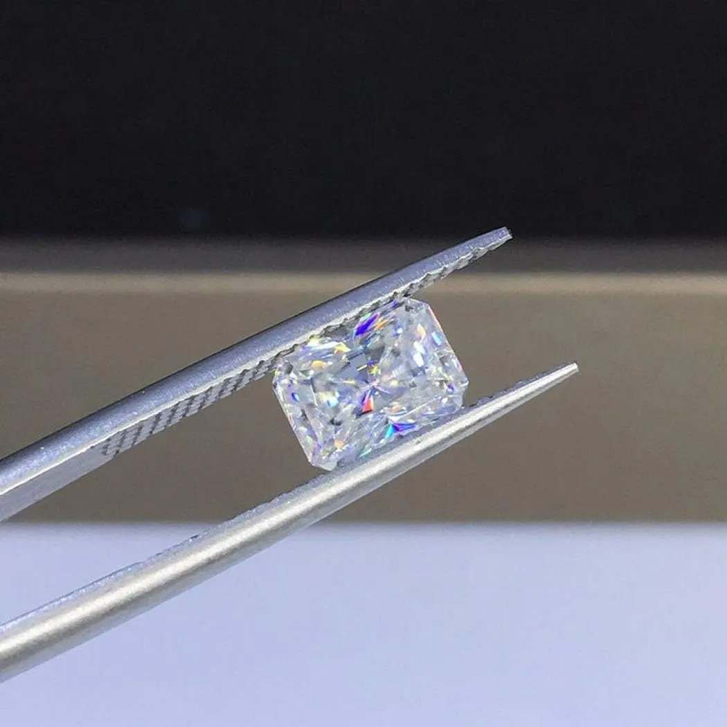 Real Colorless Diamond, VVS1 Clarity, Radiant Cut Brilliant Gemstone for Making Vintege Ring, Jewelry, Pendant, Earrings, apparatus inextricably breach briny lava analogy Necklaces, Watches Mois Loose Moissanite 1-10 CT, 