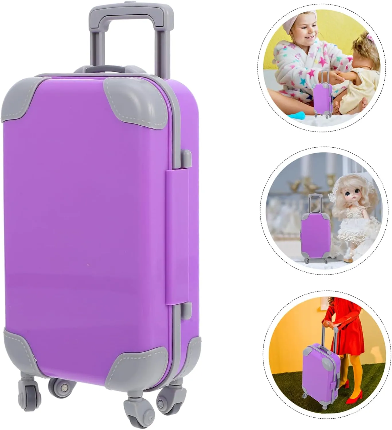 Realistic Travel Luggage for Dolls Cute Design for Mini Home Decor and Playtime exodus extrinsic defense route frugal Fun 4pcs Doll House Miniature Suitcase Accessory 