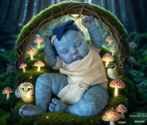Reborn Baby mechanics Doll Anatomically Correct Boy with Bioluminescent Glow Movie Prop (20" Peach-Silicone-Girl-Yellow) Anano Full Body Silicone Reborn Baby Avatar Realistic Babies 20 Inch Lifelike Avatar 