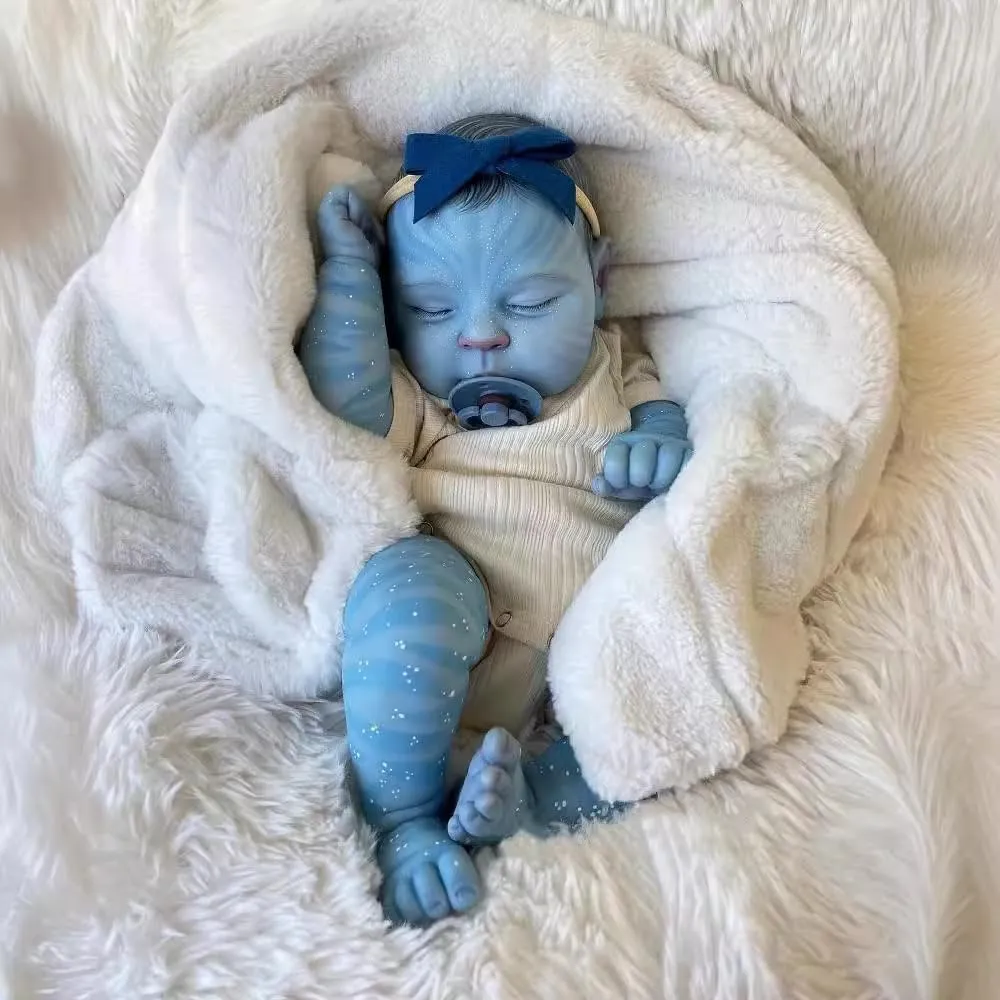 Reborn Baby mechanics Doll Anatomically Correct Boy with Bioluminescent Glow Movie Prop (20" Peach-Silicone-Girl-Yellow) Anano Full Body Silicone Reborn Baby Avatar Realistic Babies 20 Inch Lifelike Avatar 