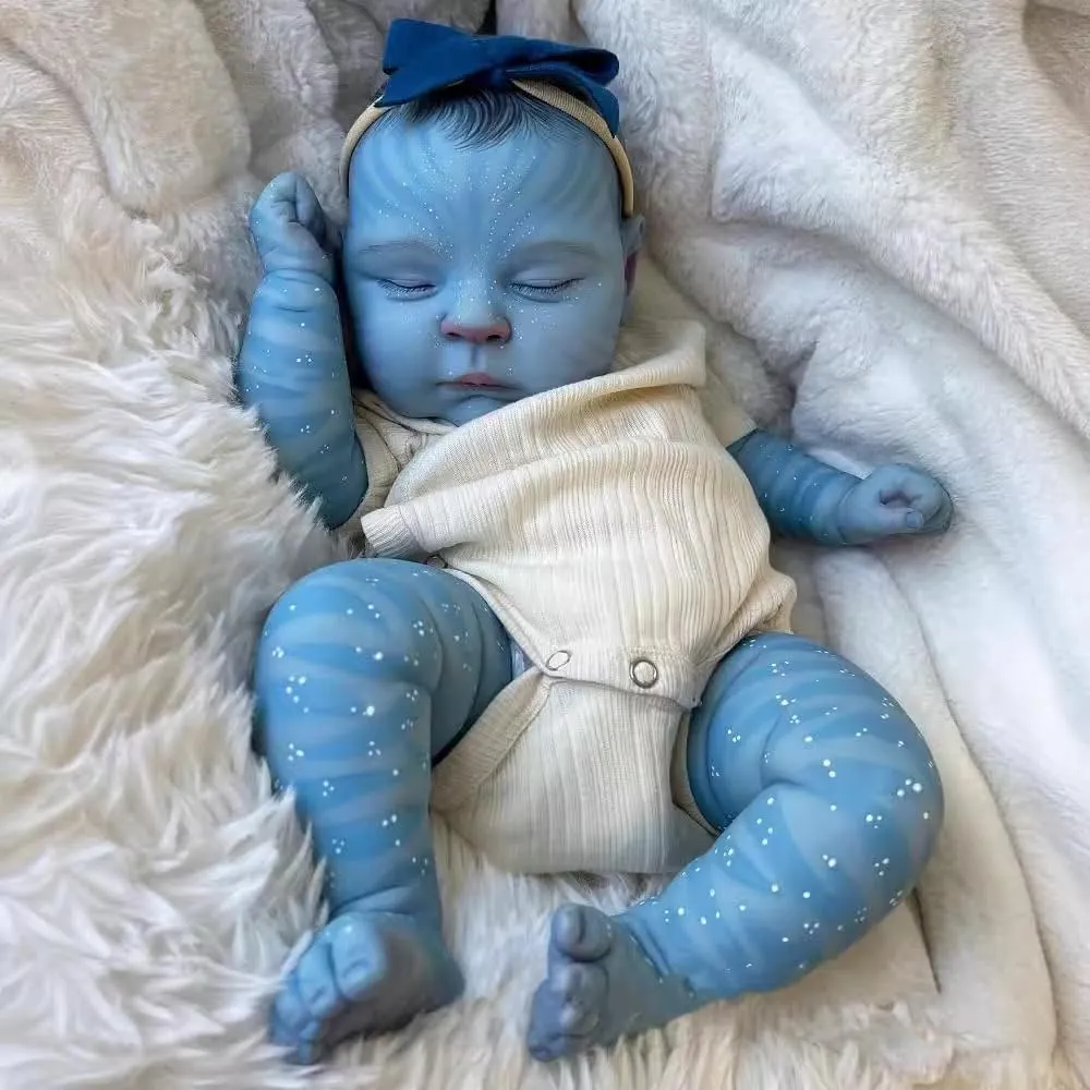 Reborn Baby mechanics Doll Anatomically Correct Boy with Bioluminescent Glow Movie Prop (20" Peach-Silicone-Girl-Yellow) Anano Full Body Silicone Reborn Baby Avatar Realistic Babies 20 Inch Lifelike Avatar 