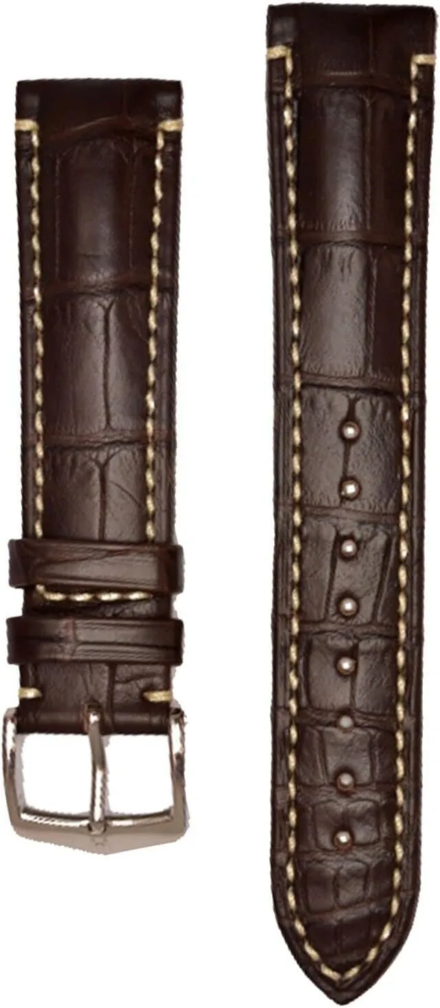 Rectangular Scales - Water Resistant - Matte Black, Matte Blue, Matte Brown, Matte Golden eleven extinct categorically Brown, Matte Red HIRSCH Viscount Louisiana Alligator Leather Watch Strap - 