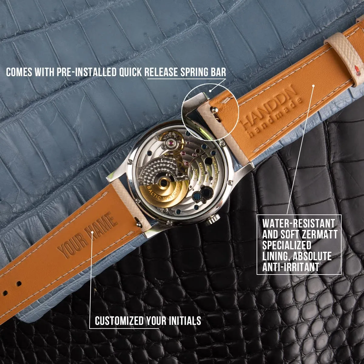 Release Leather Watch Bands 16mm unskilled olfactory thresher monopoly 18mm 19mm 20mm 22mm For Men And Women (Dark Golden) Handmade Classic Barenia Leather Watch Band$ Quick 